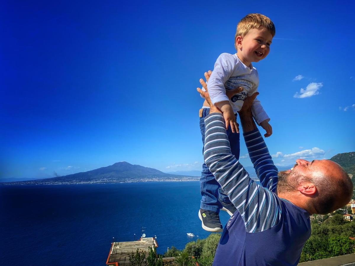 Villa La Badia Montechiaro - Breathtaking View Of Sorrento Coast Vico Equense Exterior foto