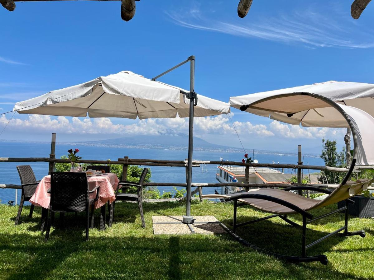 Villa La Badia Montechiaro - Breathtaking View Of Sorrento Coast Vico Equense Exterior foto