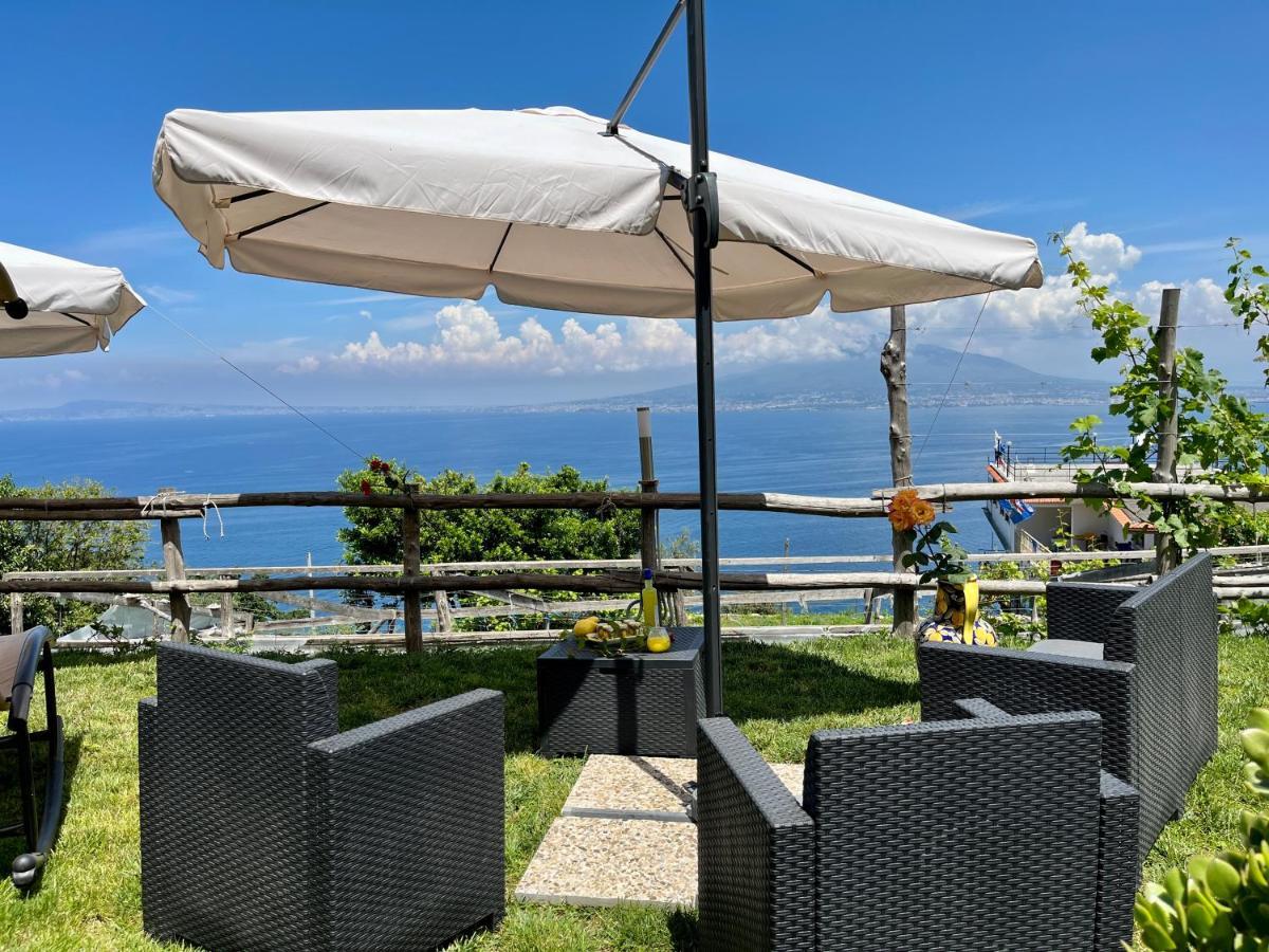 Villa La Badia Montechiaro - Breathtaking View Of Sorrento Coast Vico Equense Exterior foto