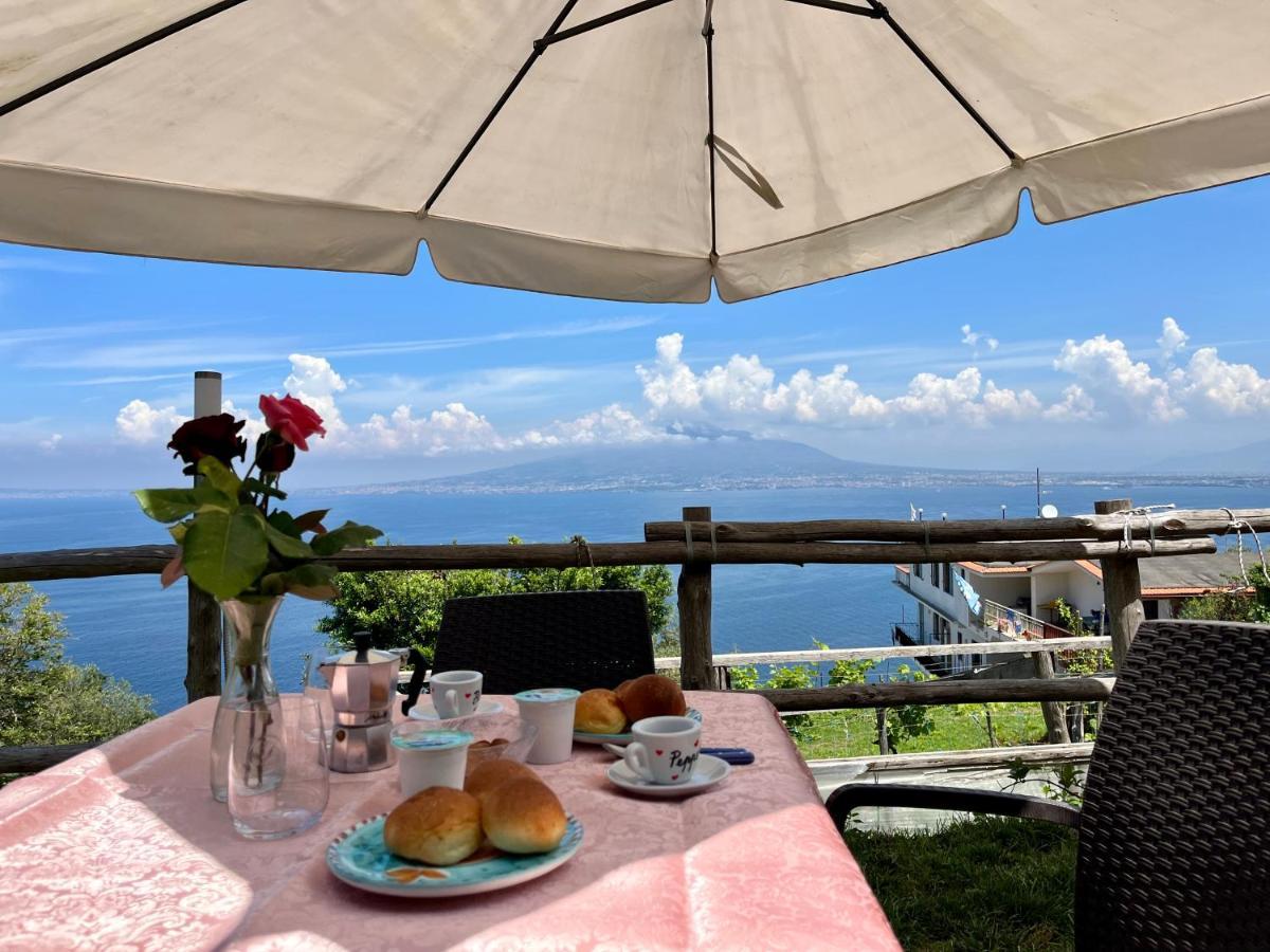 Villa La Badia Montechiaro - Breathtaking View Of Sorrento Coast Vico Equense Exterior foto