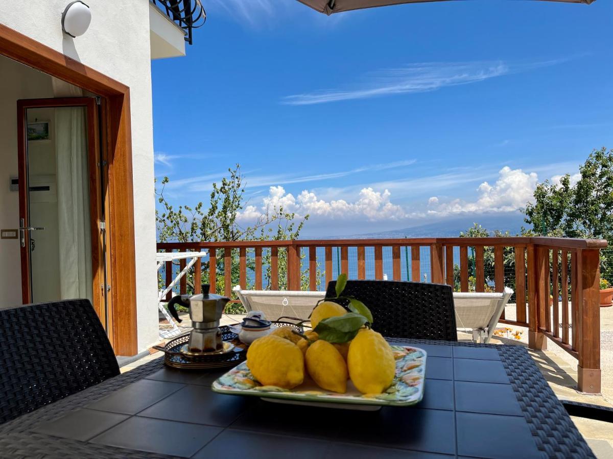 Villa La Badia Montechiaro - Breathtaking View Of Sorrento Coast Vico Equense Exterior foto