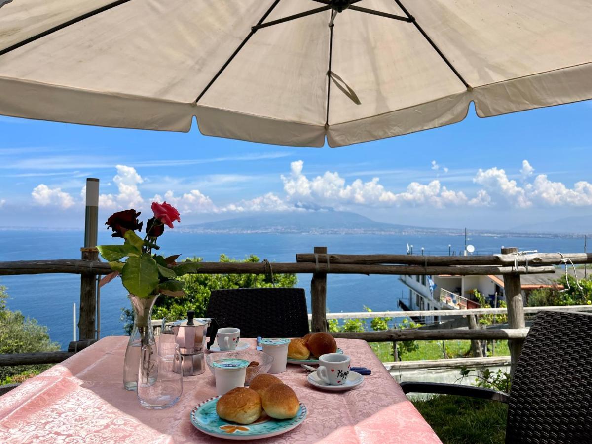 Villa La Badia Montechiaro - Breathtaking View Of Sorrento Coast Vico Equense Exterior foto