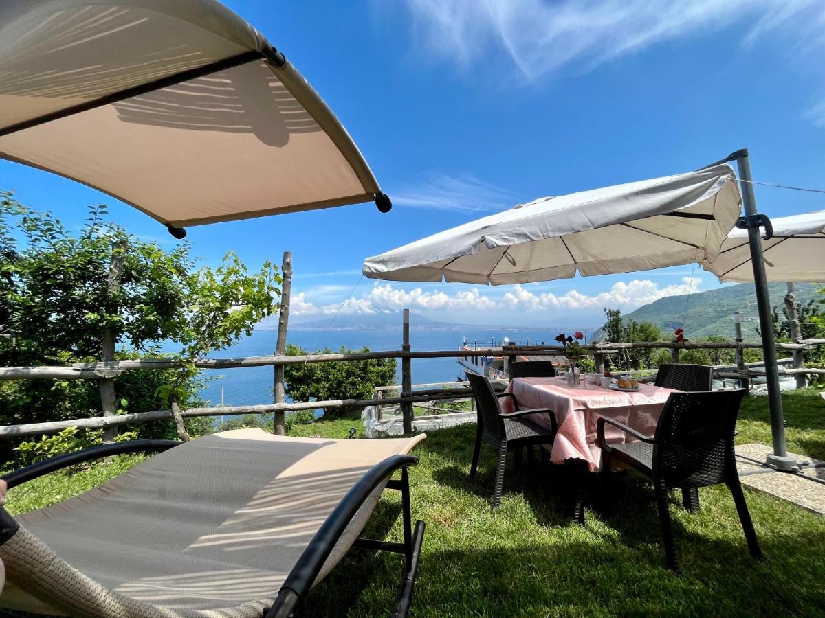 Villa La Badia Montechiaro - Breathtaking View Of Sorrento Coast Vico Equense Exterior foto