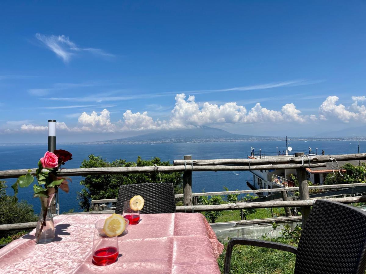 Villa La Badia Montechiaro - Breathtaking View Of Sorrento Coast Vico Equense Exterior foto