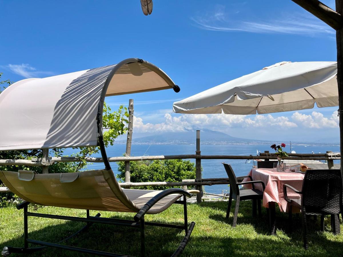 Villa La Badia Montechiaro - Breathtaking View Of Sorrento Coast Vico Equense Exterior foto