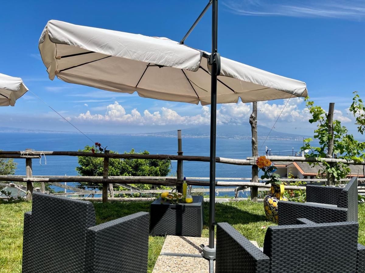 Villa La Badia Montechiaro - Breathtaking View Of Sorrento Coast Vico Equense Exterior foto