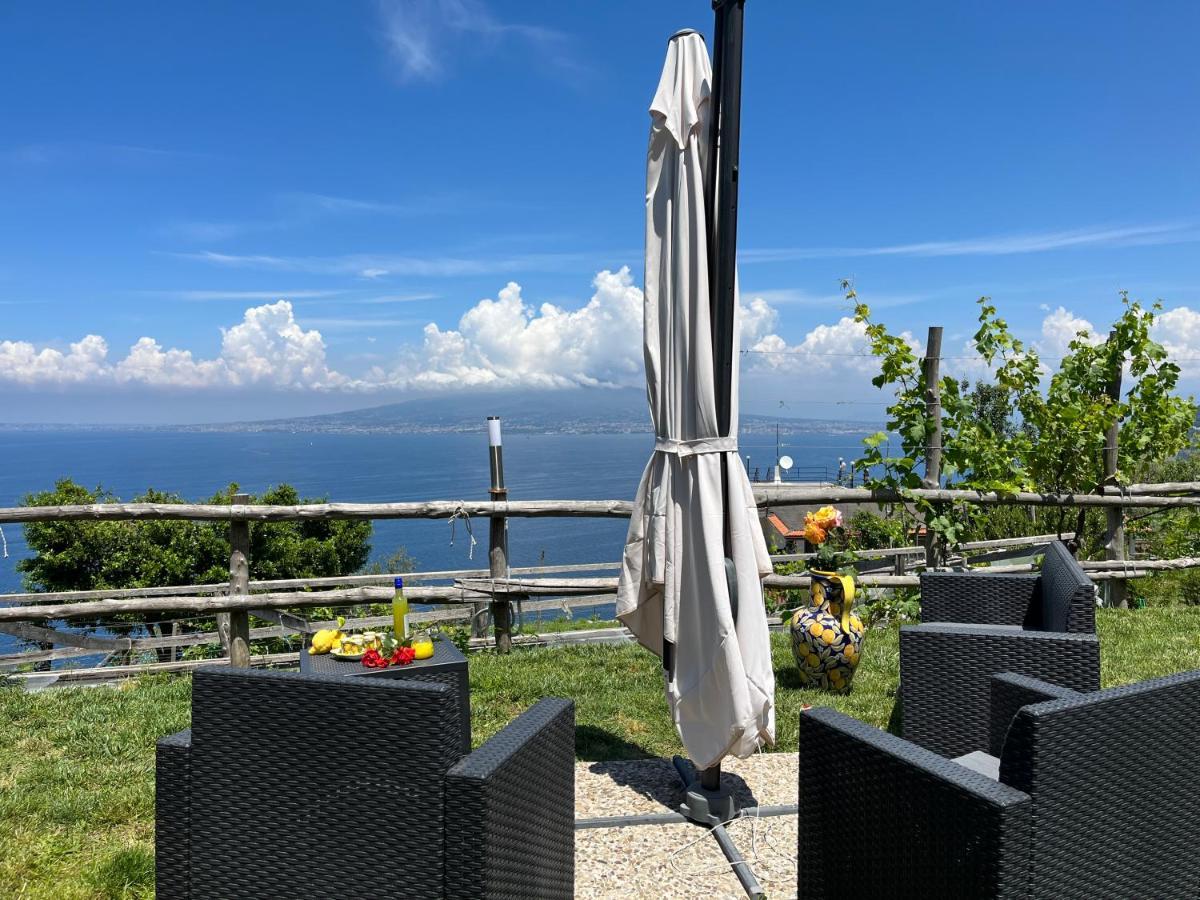 Villa La Badia Montechiaro - Breathtaking View Of Sorrento Coast Vico Equense Exterior foto