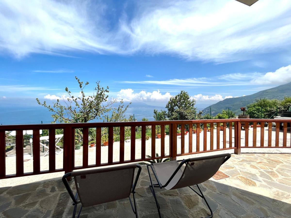 Villa La Badia Montechiaro - Breathtaking View Of Sorrento Coast Vico Equense Exterior foto