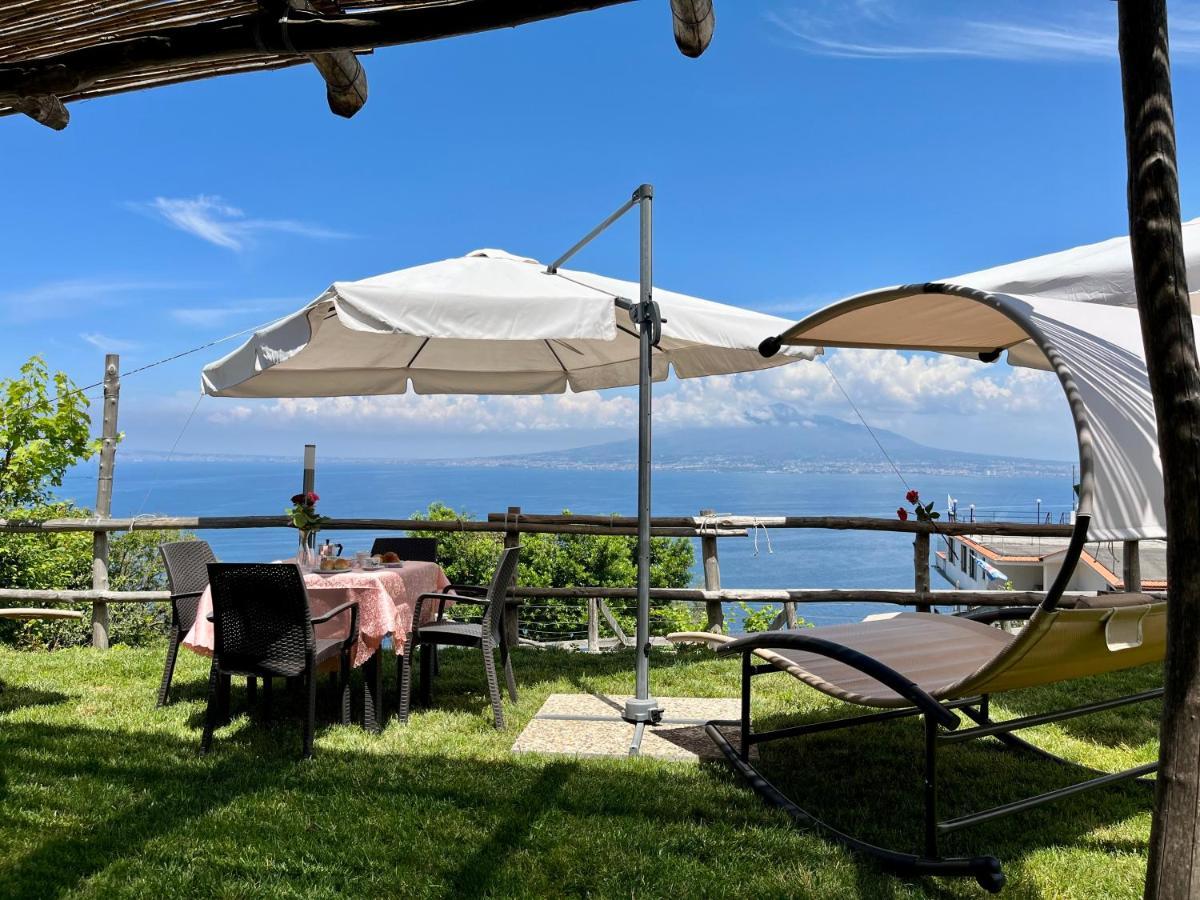 Villa La Badia Montechiaro - Breathtaking View Of Sorrento Coast Vico Equense Exterior foto