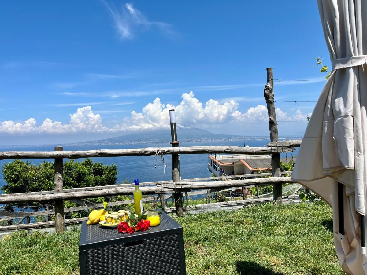 Villa La Badia Montechiaro - Breathtaking View Of Sorrento Coast Vico Equense Exterior foto