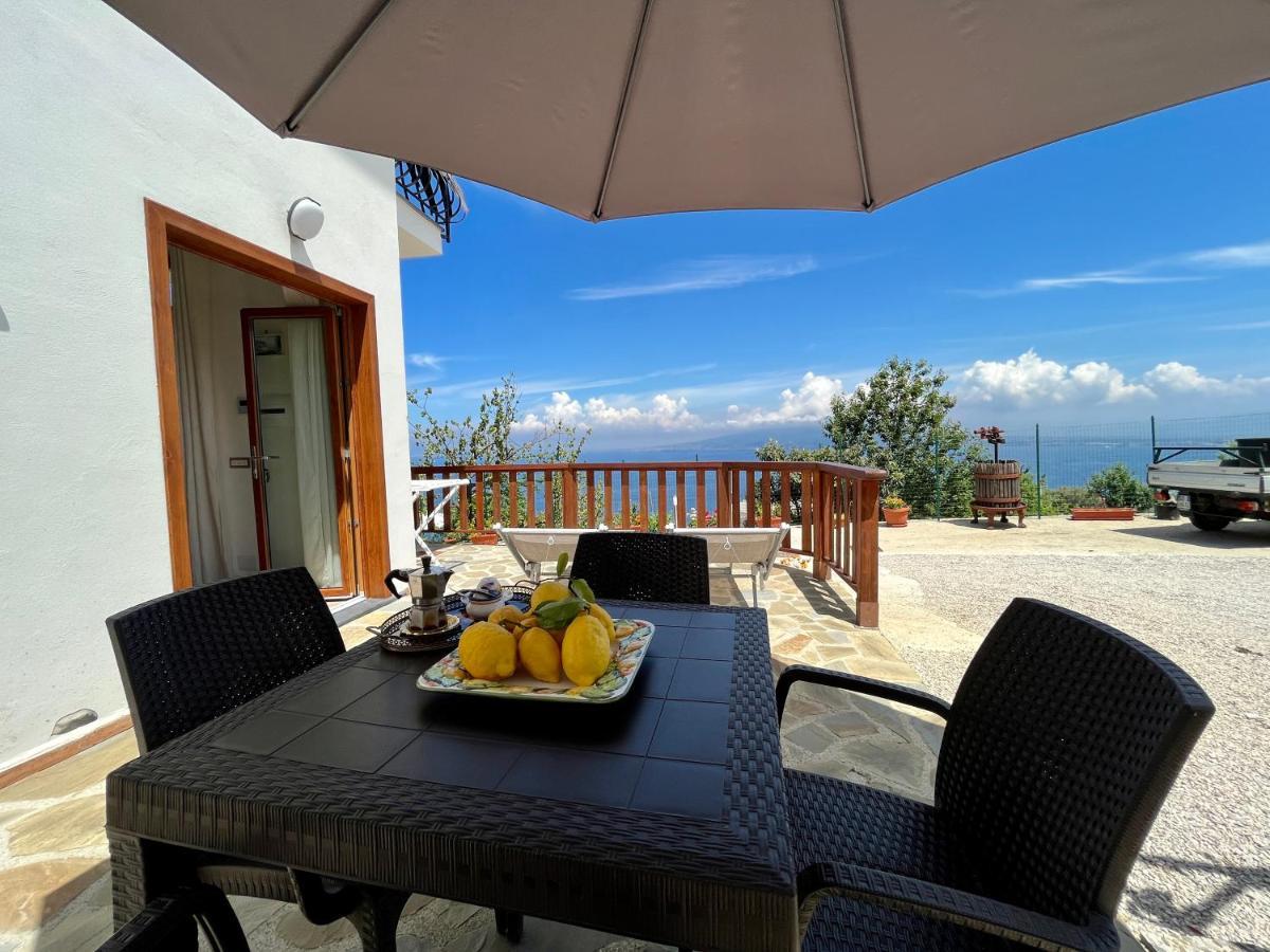 Villa La Badia Montechiaro - Breathtaking View Of Sorrento Coast Vico Equense Exterior foto