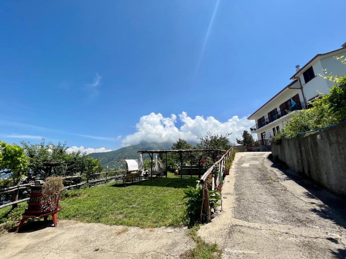 Villa La Badia Montechiaro - Breathtaking View Of Sorrento Coast Vico Equense Exterior foto