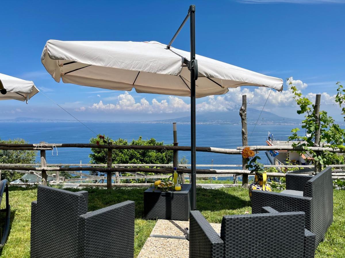 Villa La Badia Montechiaro - Breathtaking View Of Sorrento Coast Vico Equense Exterior foto