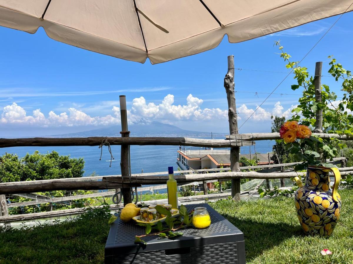 Villa La Badia Montechiaro - Breathtaking View Of Sorrento Coast Vico Equense Exterior foto